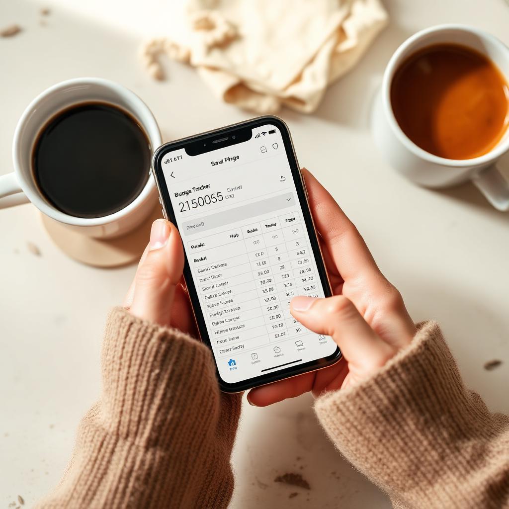 Budget tracker on phone