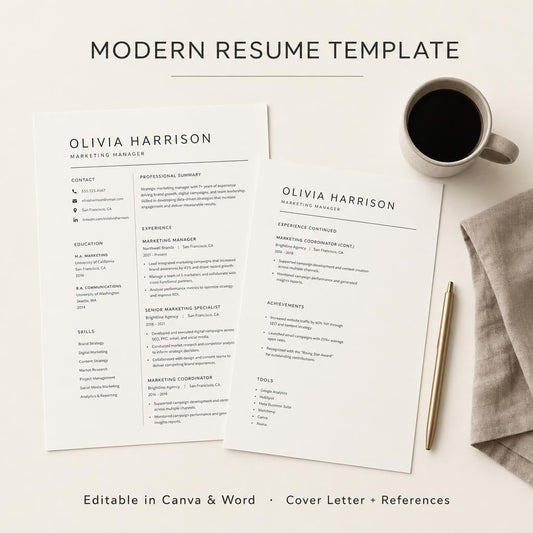 EDIT Resume minimalist template